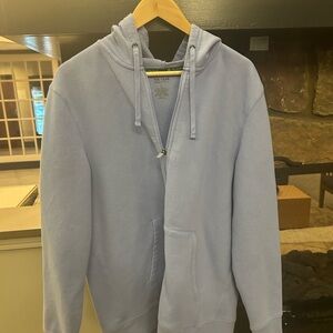 Tek Gear Men's Light Blue Zip-Up Hoodie unisex great shape! Large